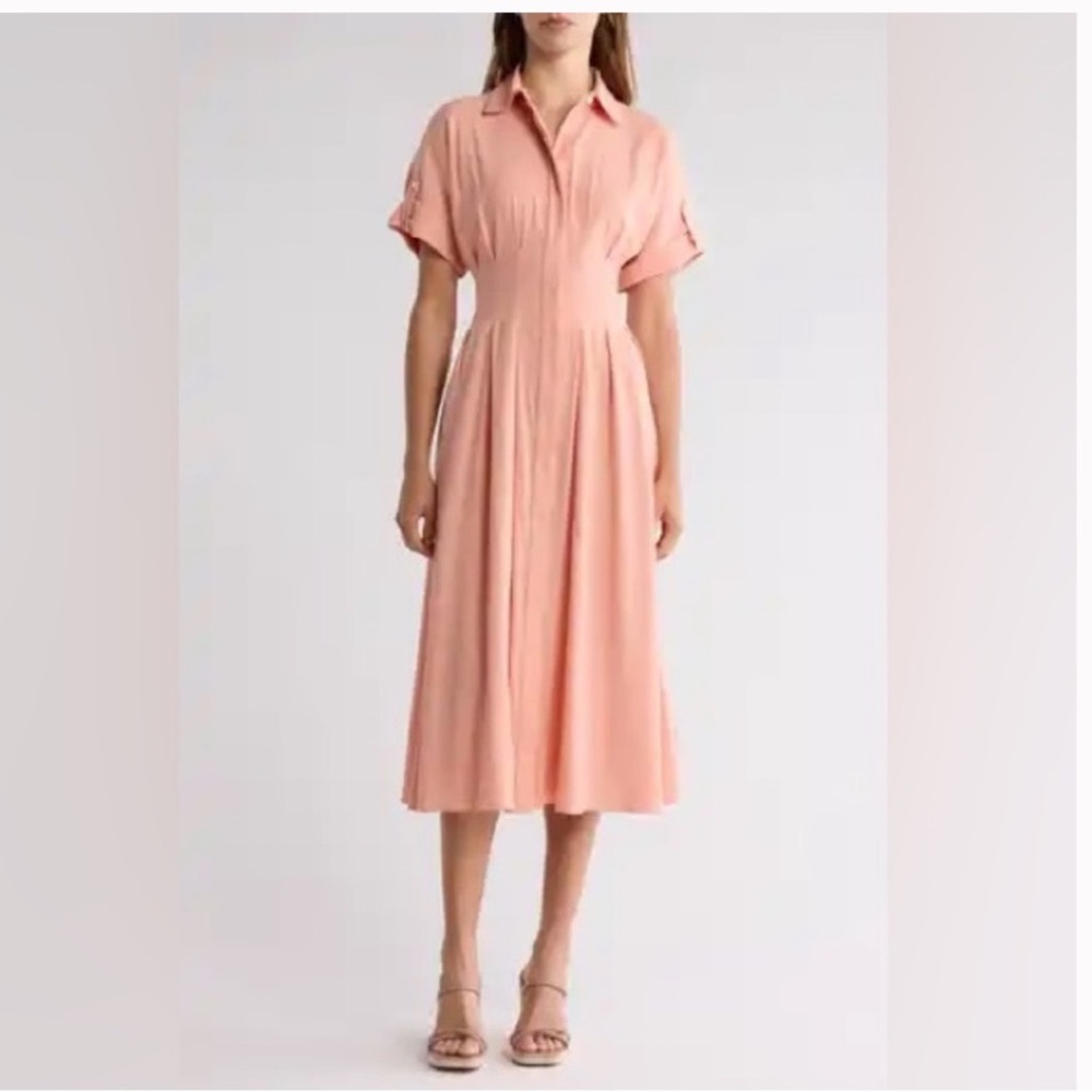 Veronica Beard Peach Midi Dress - Picture 4 of 9